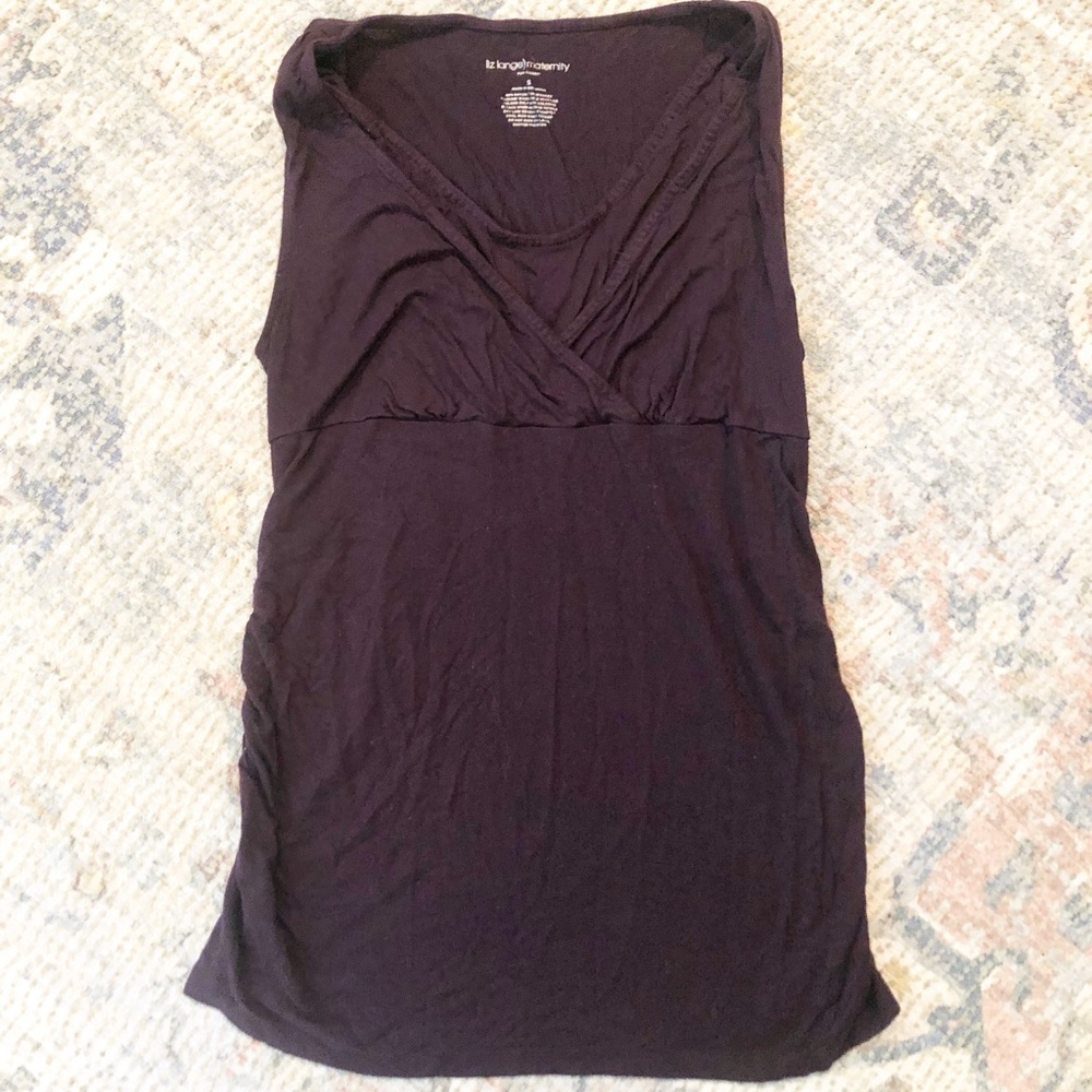 Purple Sleeveless Maternity Nursing Top
